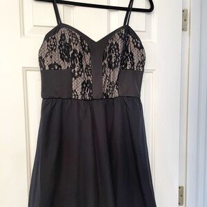 Lace Bodice Mini Dress